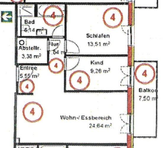 Etagenwohnung Lauingen (Donau) - 3 Zimmer, 68 m&sup2;, 825&euro; | Angebot:26512250