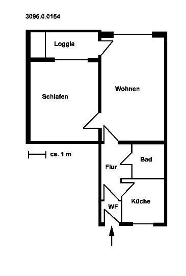 Etagenwohnung Kölln-Reisiek Reisiek - 2 Zimmer, 55 m&sup2;, 512&euro; | Angebot:26684294