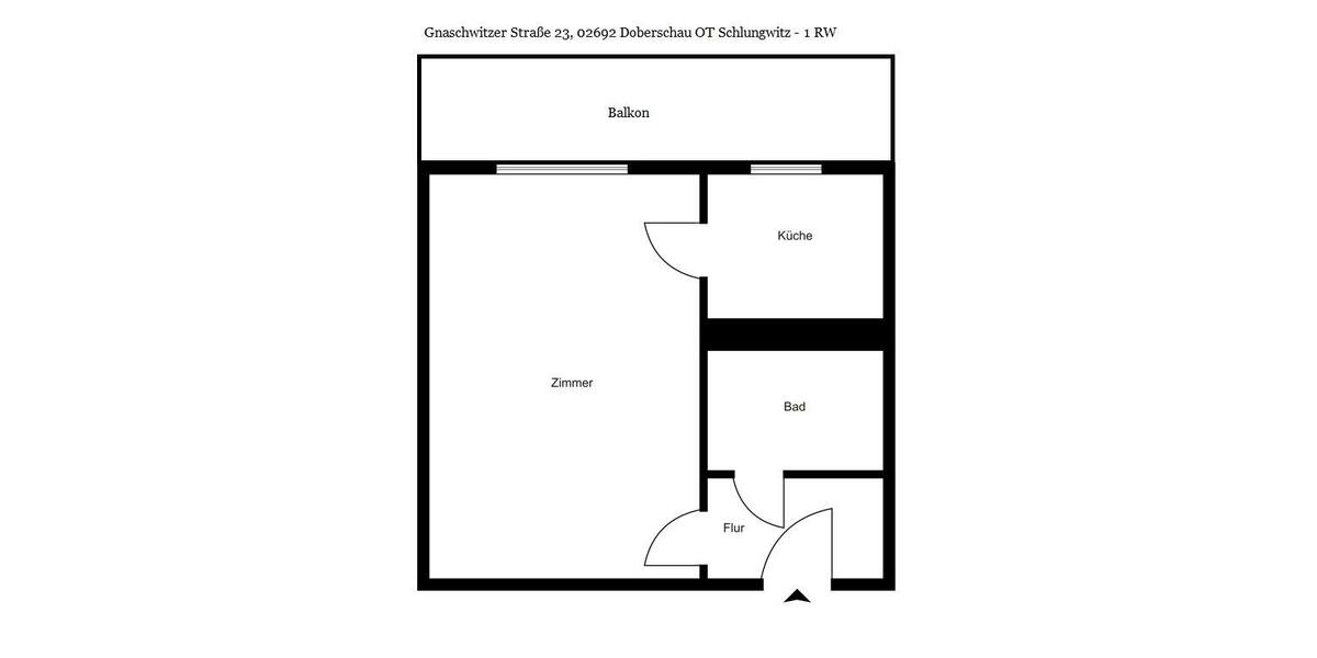Etagenwohnung Doberschau-Gaußig Gaußig - 1 Zimmer, 36 m&sup2;, 220&euro; | Angebot:26181879