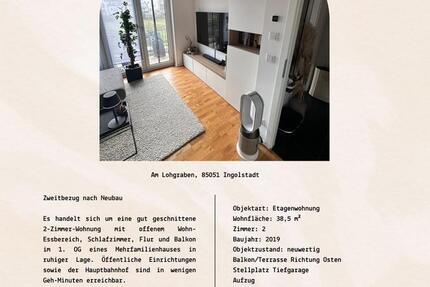 Wohnung Ingolstadt Münchener Straße - 2 Zimmer, 39 m&sup2;, 700&euro; | Angebot:26556999