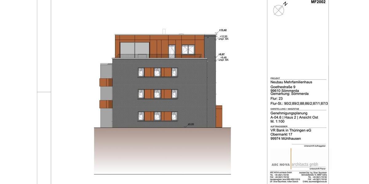 Etagenwohnung Sömmerda - 3 Zimmer, 97 m&sup2;, 1.258&euro; | Angebot:22779654