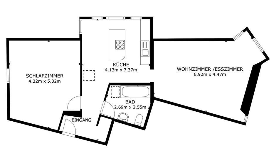 Dachgeschoßwohnung Thale - 2 Zimmer, 80 m&sup2;, 500&euro; | Angebot:26316240