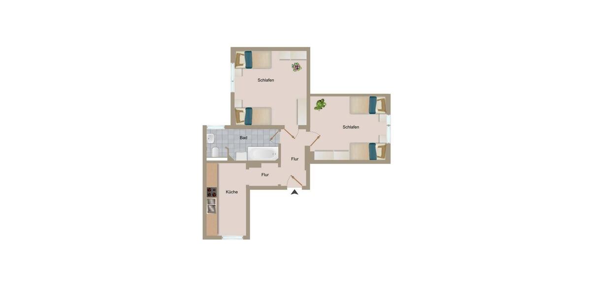 Wohnen auf Zeit Bitterfeld-Wolfen Bitterfeld - 3 Zimmer, 70 m&sup2;, 80&euro; | Angebot:23395742