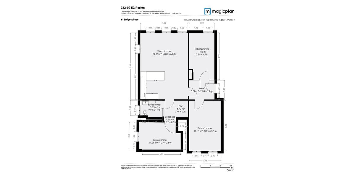 Hochparterre Bleckede - 4 Zimmer, 87 m&sup2;, 1.120&euro; | Angebot:26002112