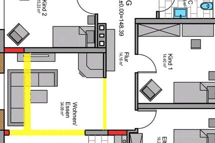 Erdgeschosswohnung 4 zimmer