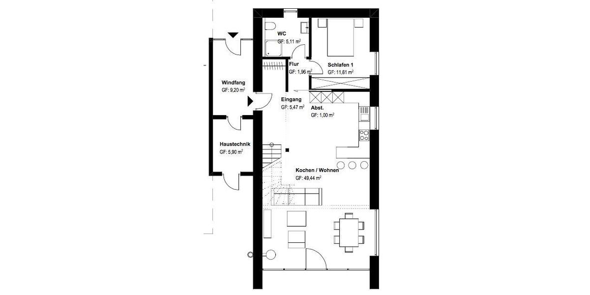 Einfamilienhaus Langballig - 4 Zimmer, 135 m&sup2;, 1.950&euro; | Angebot:25131537