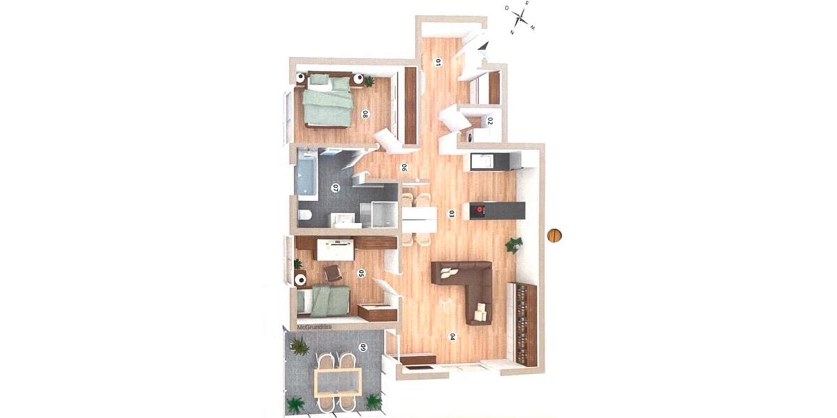 Etagenwohnung Bad Neustadt an der Saale - 3 Zimmer, 85 m&sup2;, 820&euro; | Angebot:26356658
