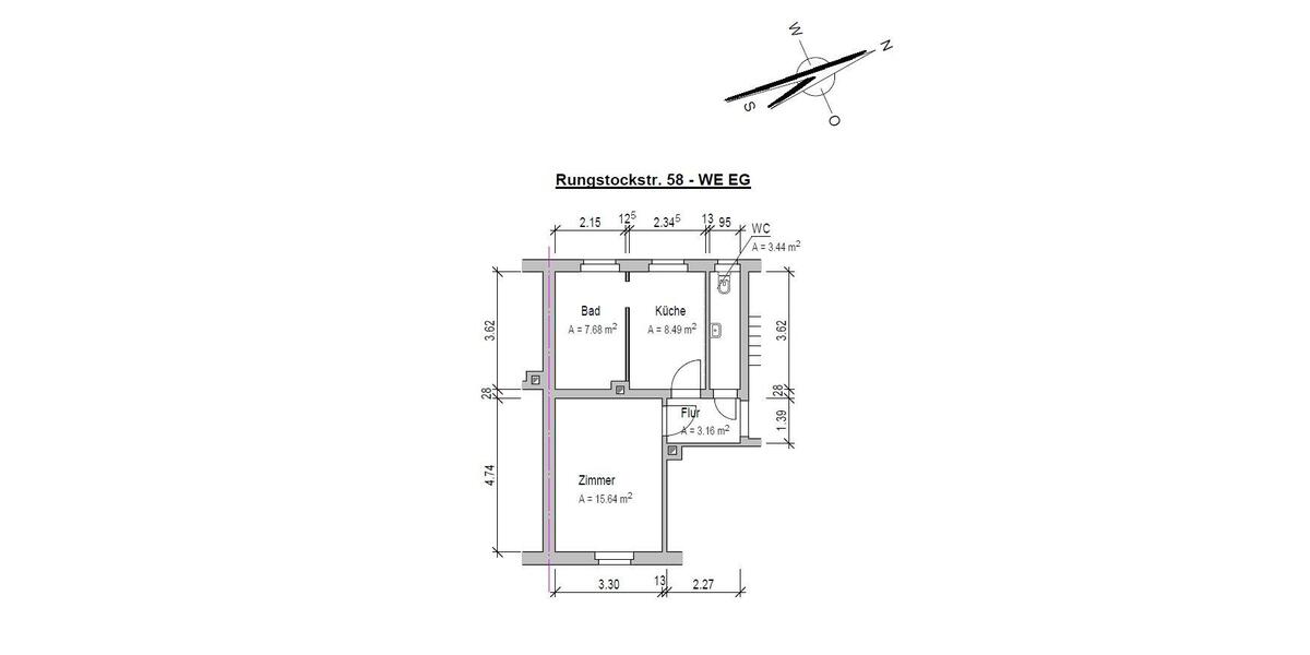 Erdgeschoßwohnung Freiberg - 1 Zimmer, 39 m&sup2;, 234&euro; | Angebot:26677022