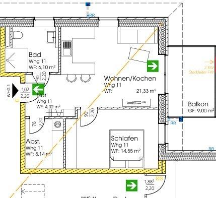 Etagenwohnung Stöckse - 2 Zimmer, 62 m&sup2;, 767&euro; | Angebot:25962472