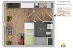 Erdgeschoßwohnung Bonn Küdinghoven - 1 Zimmer, 26 m&sup2;, 670&euro; | Angebot:23300428