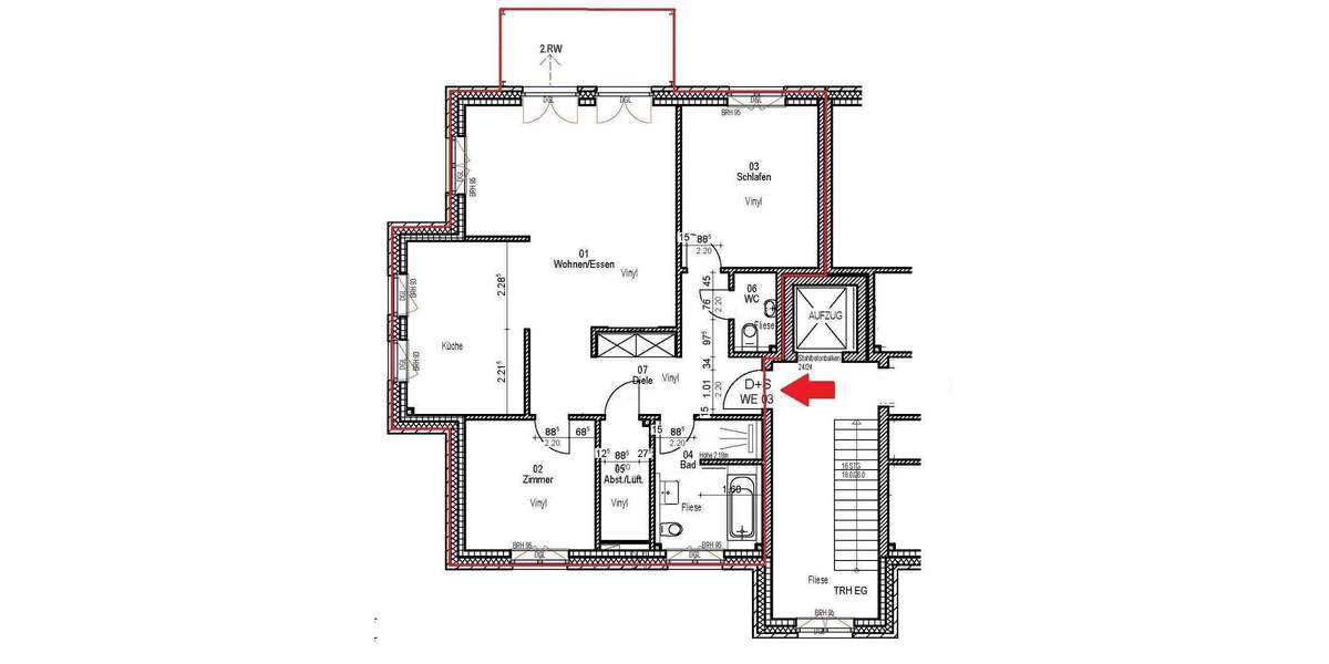 Etagenwohnung Uetersen - 3 Zimmer, 96 m&sup2;, 1.530&euro; | Angebot:25837338