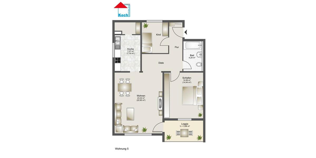 Erdgeschoßwohnung Stutensee - 3 Zimmer, 70 m&sup2;, 700&euro; | Angebot:24810676