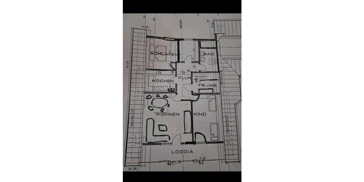 Dachgeschoßwohnung Haigerloch - 3.5 Zimmer, 100 m&sup2;, 700&euro; | Angebot:25169004