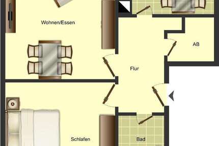 Wohnung zum Mieten in Hamm 329 € 48.1 m² 2.5 zimmer