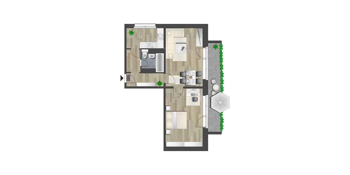 Etagenwohnung Chemnitz Zentrum - 2 Zimmer, 58 m&sup2;, 353&euro; | Angebot:26842189