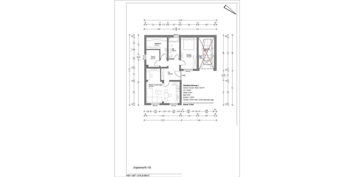Etagenwohnung Ebernhahn - 2 Zimmer, 73 m&sup2;, 950&euro; | Angebot:25677725