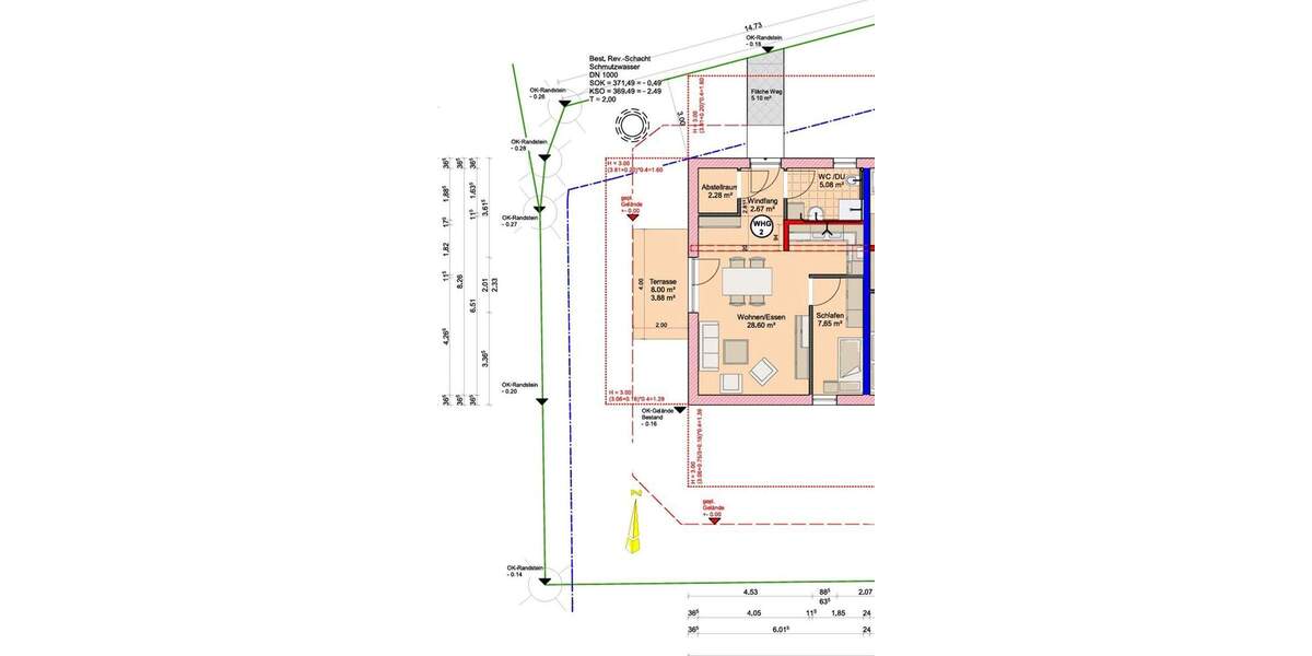 Etagenwohnung Mamming - 1 Zimmer, 51 m&sup2;, 495&euro; | Angebot:25778986