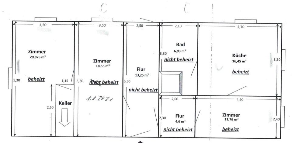 Etagenwohnung Radibor - 2.5 Zimmer, 93 m&sup2;, 465&euro; | Angebot:23901216
