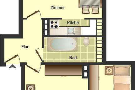 Wohnung zum Mieten in Solingen 629 € 52.86 m² 2 zimmer