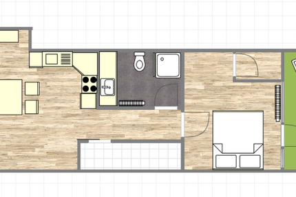 2,5 Zimmer im Herzen von Dillingen, hohe Decken, Holzboden u EBK