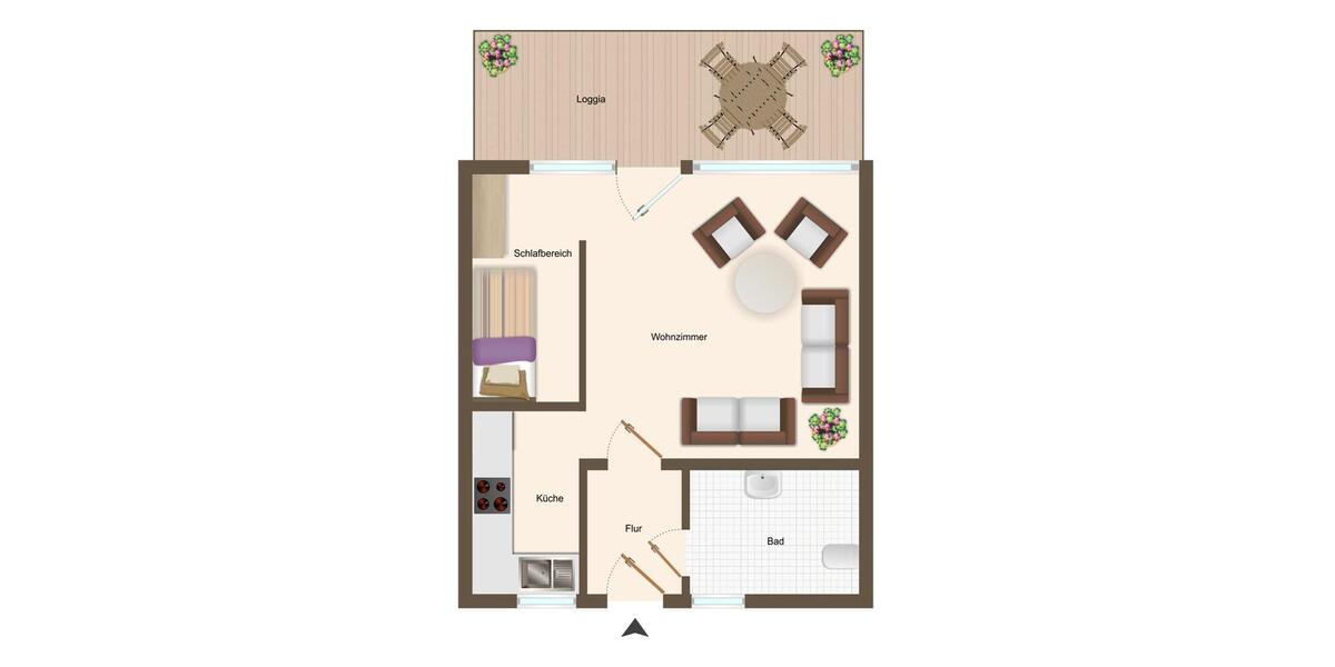 Dachgeschoßwohnung Dresden Neustadt - 1.5 Zimmer, 47 m&sup2;, 530&euro; | Angebot:26001478