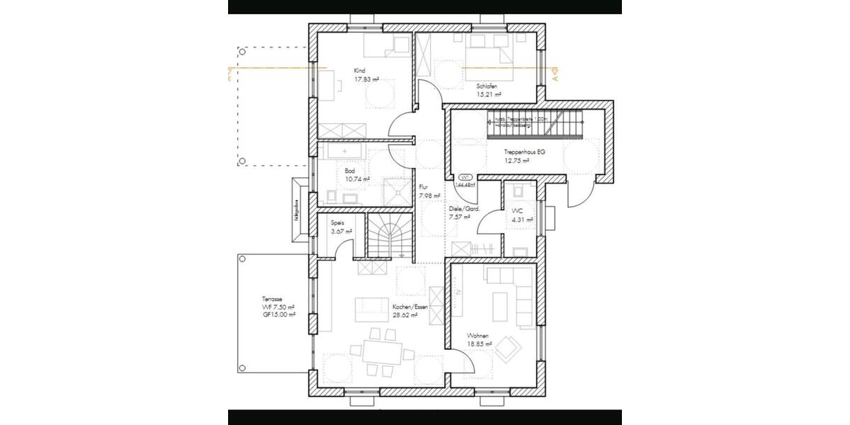 Erdgeschoßwohnung Großmehring - 6 Zimmer, 160 m&sup2;, 1.826&euro; | Angebot:25978827
