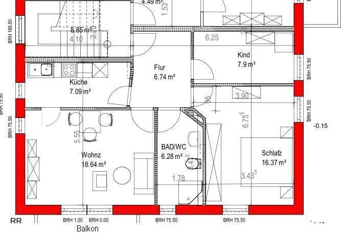Etagenwohnung Göppingen - 3 Zimmer, 65 m&sup2;, 710&euro; | Angebot:25220911
