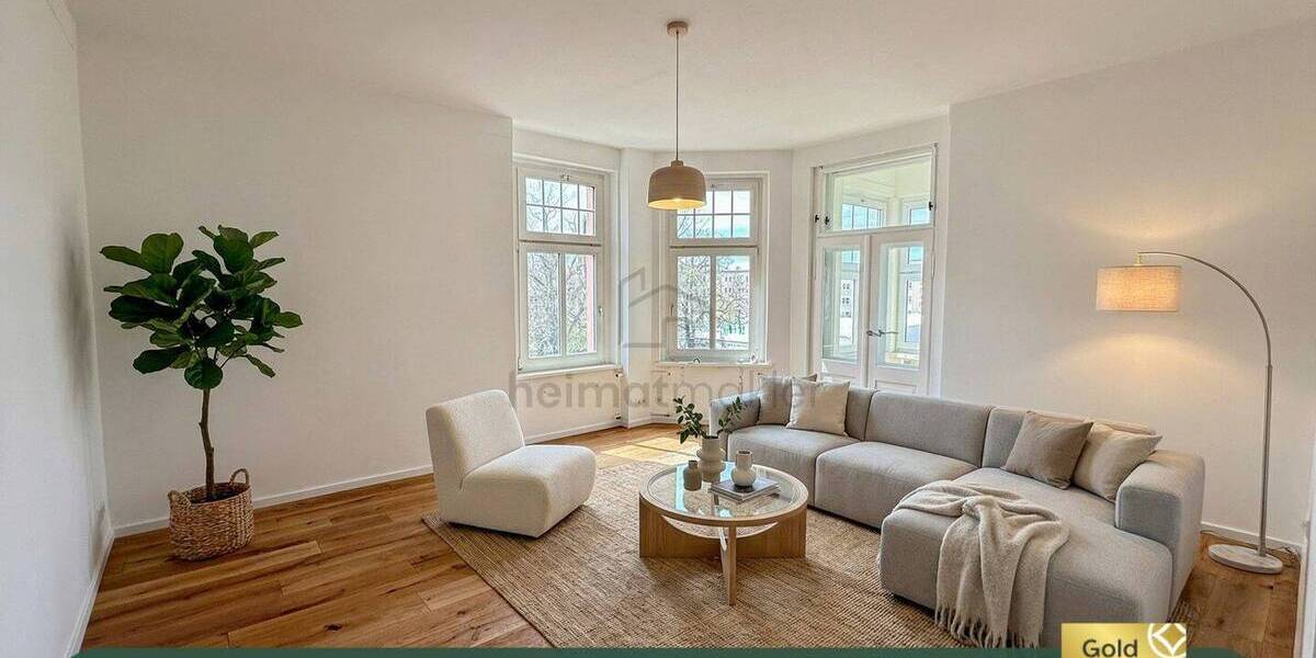 Etagenwohnung Leipzig Möckern - 4 Zimmer, 124 m&sup2;, 1.457&euro; | Angebot:26106429