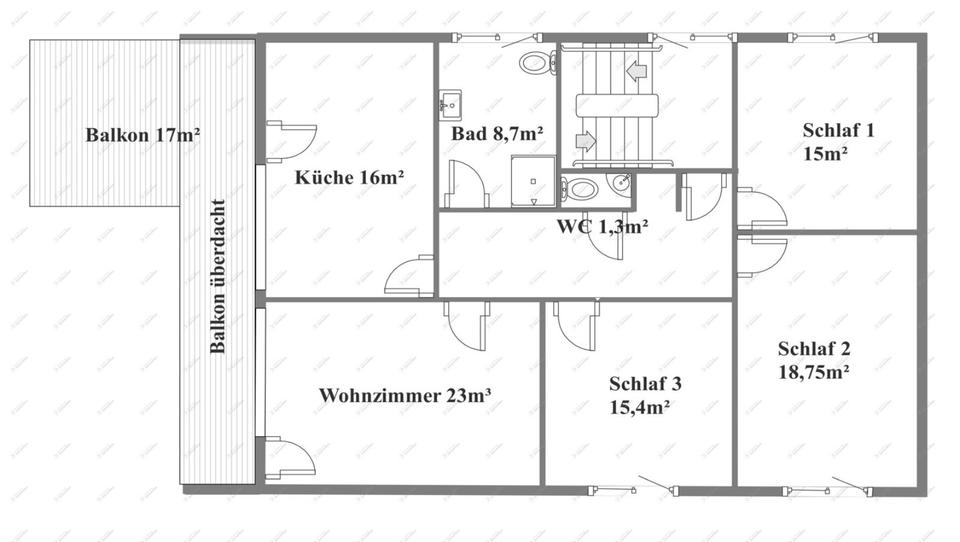 Etagenwohnung Melle - 4 Zimmer, 106 m&sup2;, 1.000&euro; | Angebot:24420336