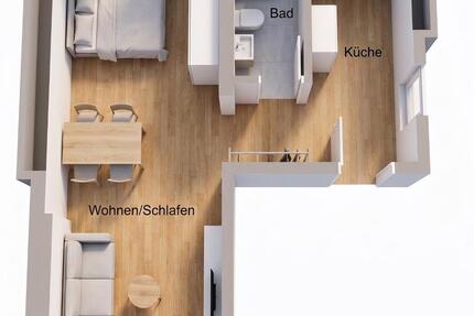 Wohnung Konstanz Konstanz-Fürstenberg - 1.5 Zimmer, 33 m&sup2;, 660&euro; | Angebot:26603041