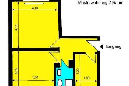 Wohnung Forst (Lausitz) Forst-Stadt - 2 Zimmer, 42 m&sup2;, 273&euro; | Angebot:25732877