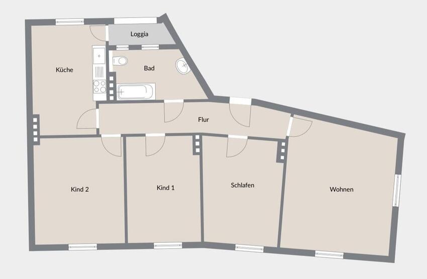 Großzügige 4-Zim-Wohnung in beste Lage. Best für WG oder Familien