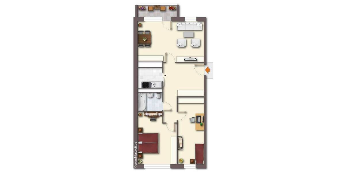 Etagenwohnung Eisenach Stregda - 3 Zimmer, 72 m&sup2;, 420&euro; | Angebot:26824945