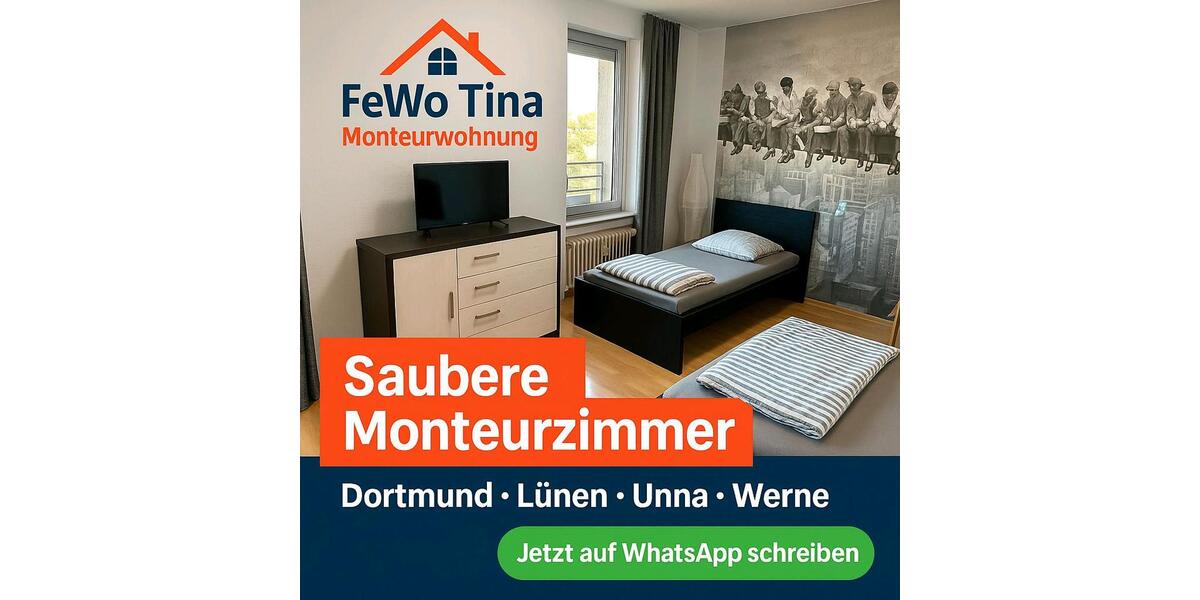 Monteurzimmer Monteurwohnung in Lünen – Für Firmen & Teams! 2 zimmer