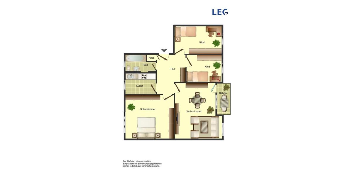Etagenwohnung Unna - 4 Zimmer, 70 m&sup2;, 519&euro; | Angebot:25942585