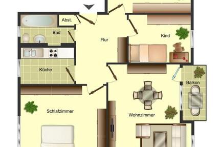 Wohnung Unna - 4 Zimmer, 70 m&sup2;, 519&euro; | Angebot:25942585