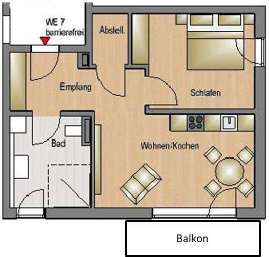 Etagenwohnung München Trudering-Riem - 2 Zimmer, 60 m&sup2;, 1.690&euro; | Angebot:24622734