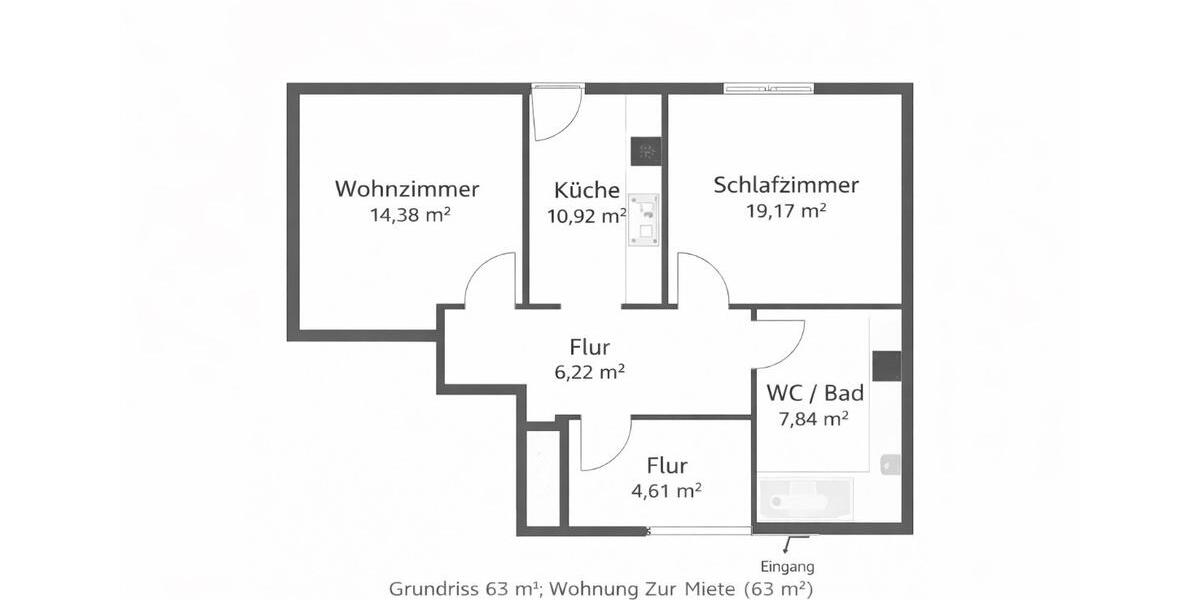 Erdgeschoßwohnung Attendorn - 2 Zimmer, 63 m&sup2;, 580&euro; | Angebot:26217721