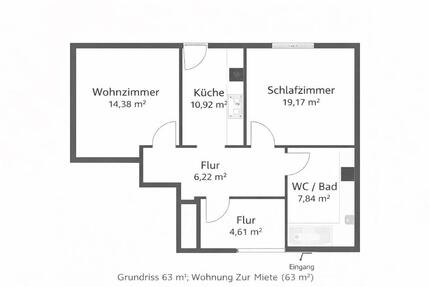 Wohnung Attendorn - 2 Zimmer, 63 m&sup2;, 580&euro; | Angebot:26217721
