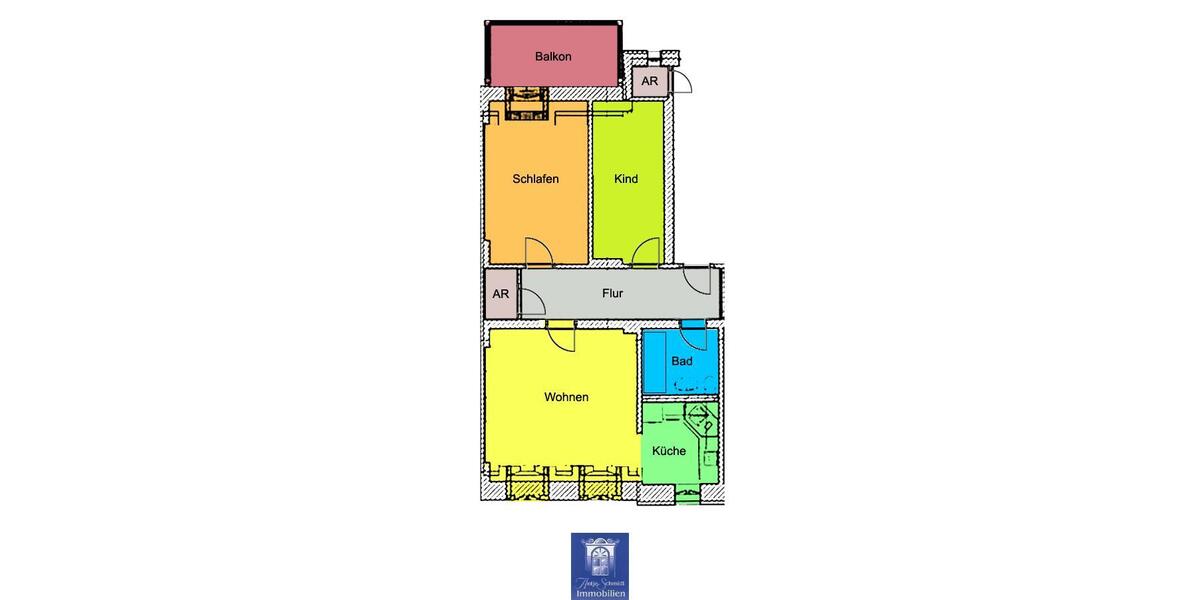 Dachgeschoßwohnung Freital - 3 Zimmer, 67 m&sup2;, 475&euro; | Angebot:26357500