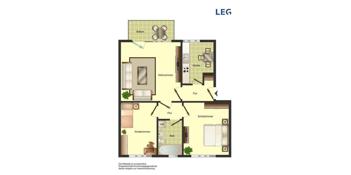 Wohnung zum Mieten in Bergkamen 499 € 60.73 m² 3 zimmer