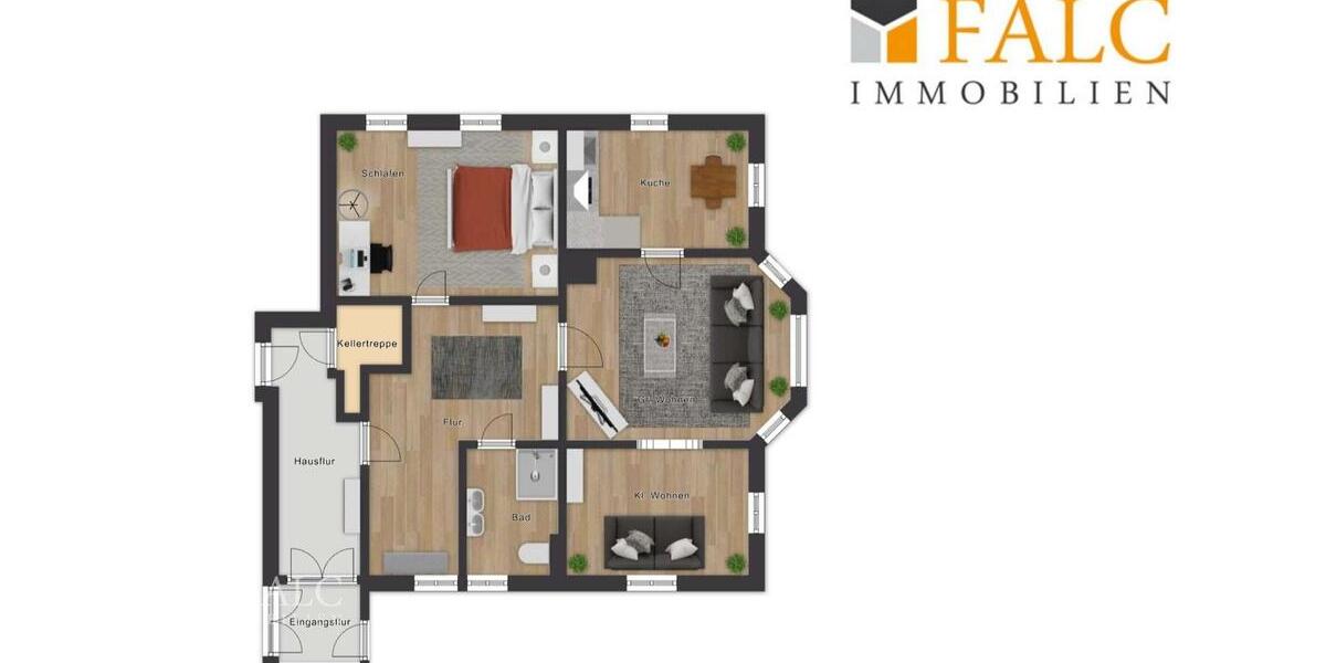 Erdgeschoßwohnung Wetzlar - 2 Zimmer, 76 m&sup2;, 695&euro; | Angebot:26599597