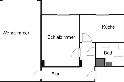 Schöne und helle zwei Zimmer Wohnung in Osnabrück Stadt 1 zimmer