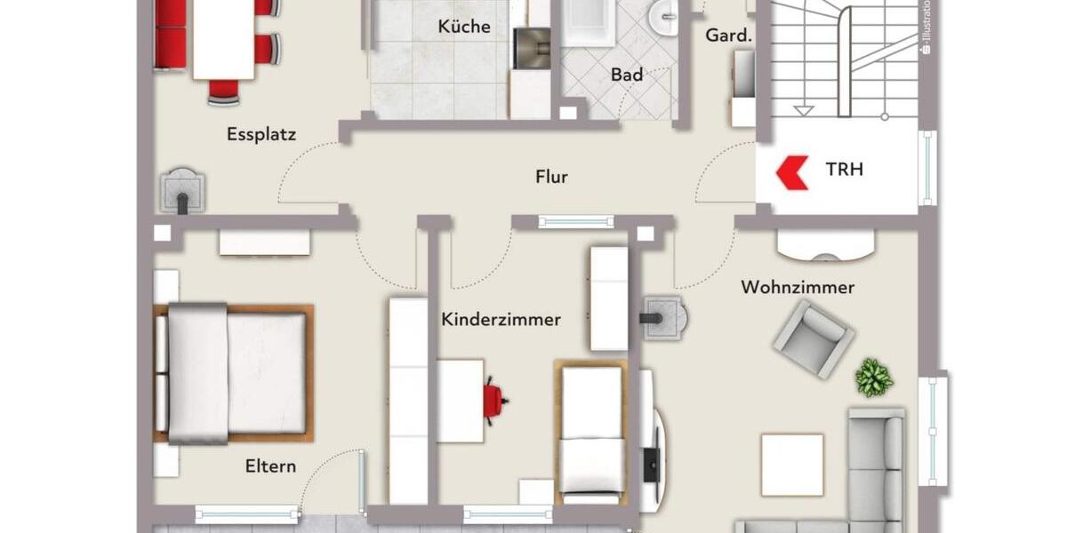 Lichtdurchflutete WG-Wohnung mit Balkon & Top-Lage in Goldbach 3 zimmer