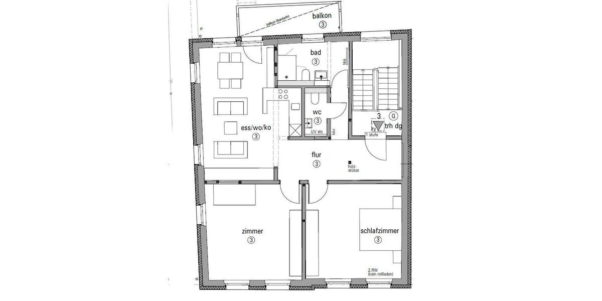Dachgeschoßwohnung Esslingen am Neckar - 3 Zimmer, 93 m&sup2;, 1.625&euro; | Angebot:26489751