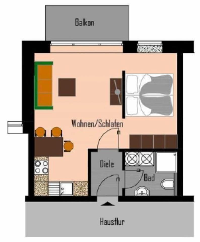 NEUBAU: 1 Zimmer Wohnung mit Einbauküche und Balkon zimmer