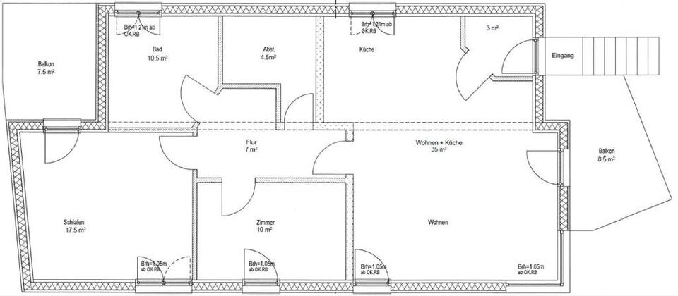Etagenwohnung Fischingen - 3 Zimmer, 92 m&sup2;, 1.200&euro; | Angebot:26683047