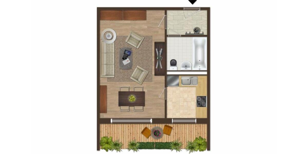 Seniorenwohnung - mit Aufzug erreichbar! 1 zimmer