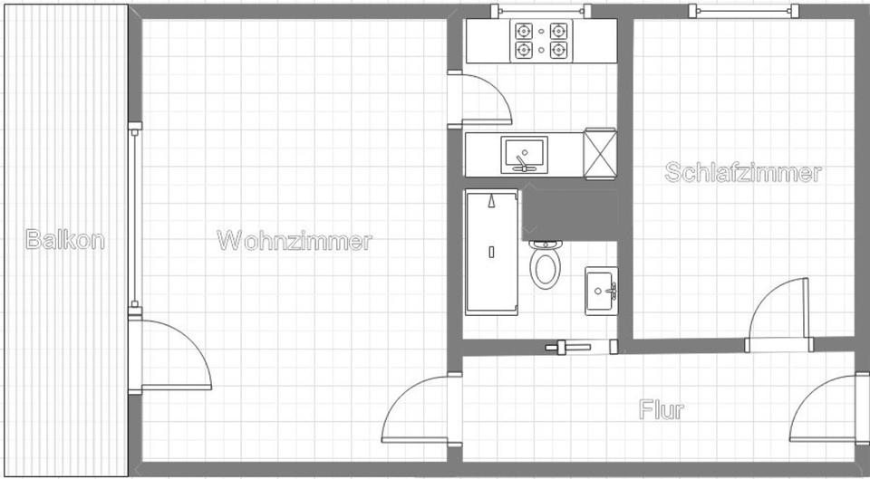 Moderne 2-Zimmer-EG-Wohnung mit Balkon, Einbauküche & Stellplatz 2 zimmer