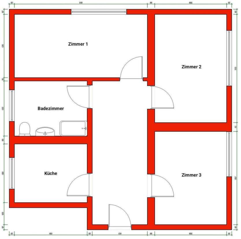 Erstbezug! Kernsanierte, moderne Wohnung im Grünen